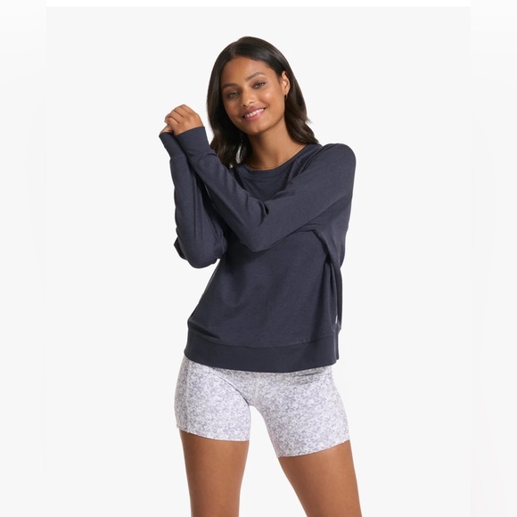 Tops - Vuori Long-Sleeve Halo Crew Midnight Heather Large